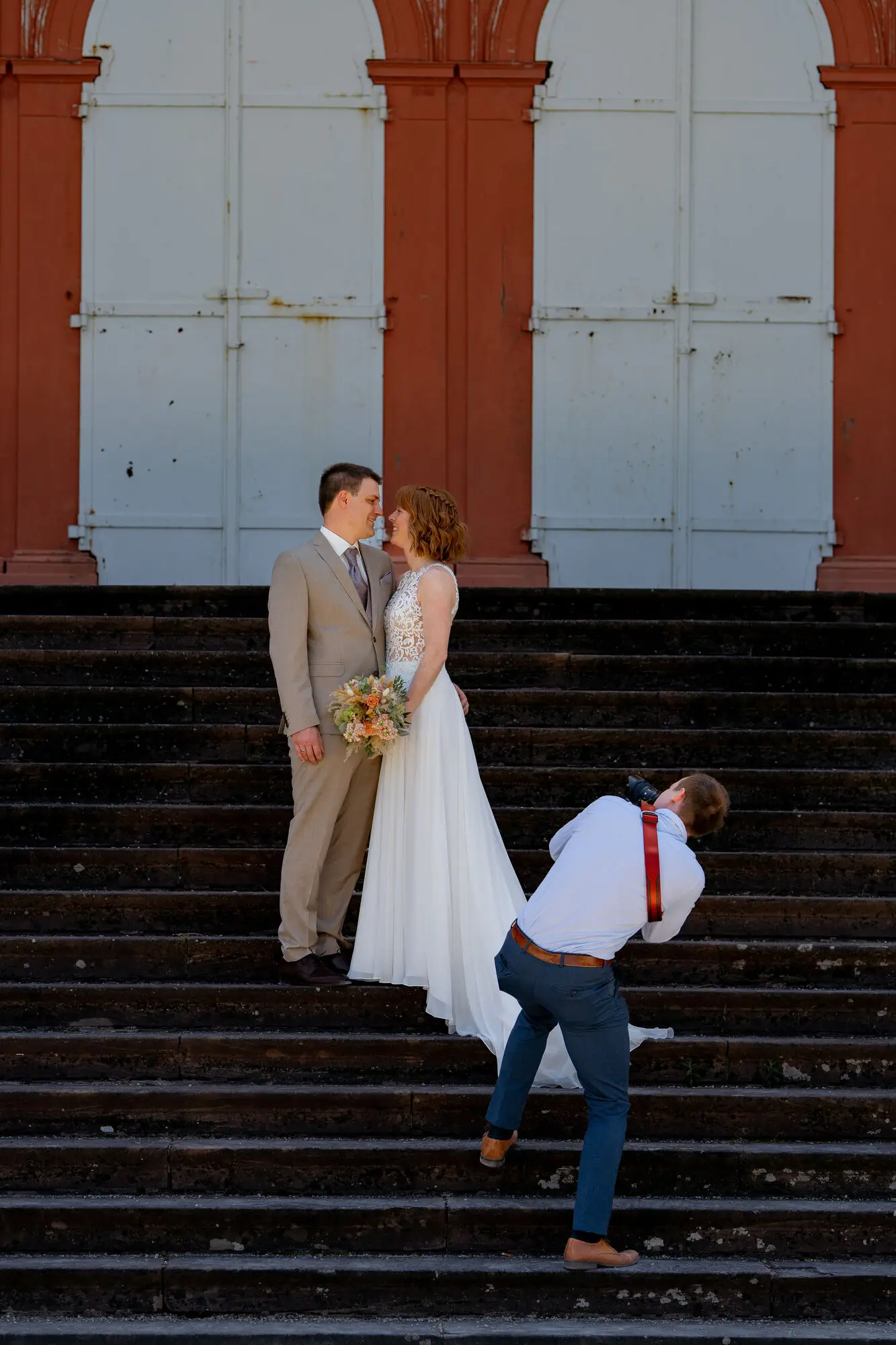 Behind the Scenes: Brautpaarshooting aus der Froschperspektive